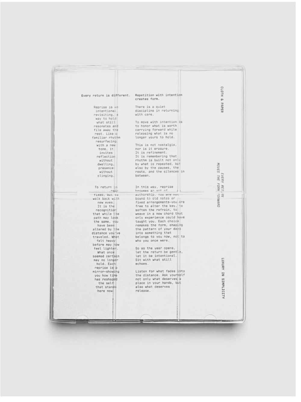 CLOTH & PAPER Vinyl Photo Sleeve Notebook Cover - Modern Grid Design - Picture 3 of 5
